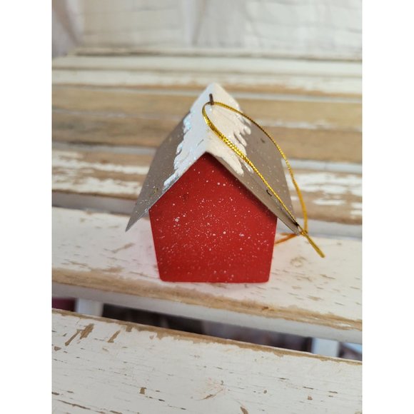 Birdhouse ornament vintage Xmas holiday tree - Picture 3 of 6